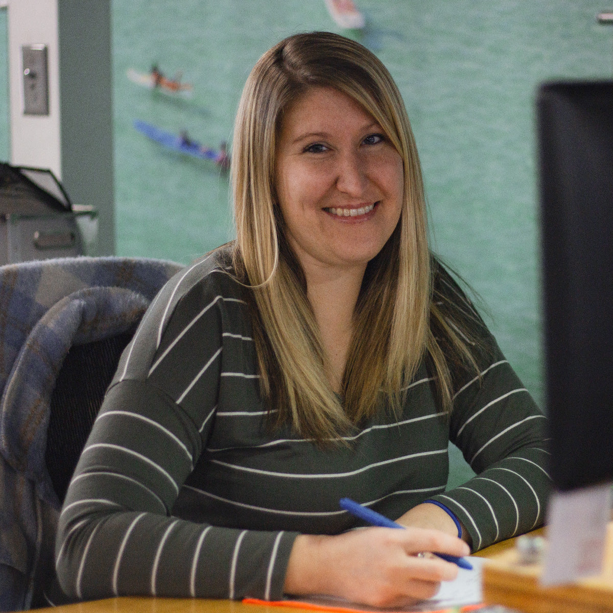 Bronc Box Made in the USA, Employee at Her Desk